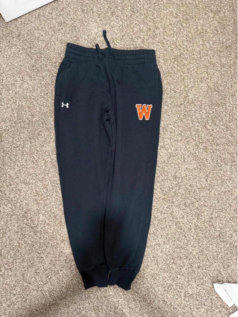 Under Armour Black Jogger Sweatpants Size M School Logo